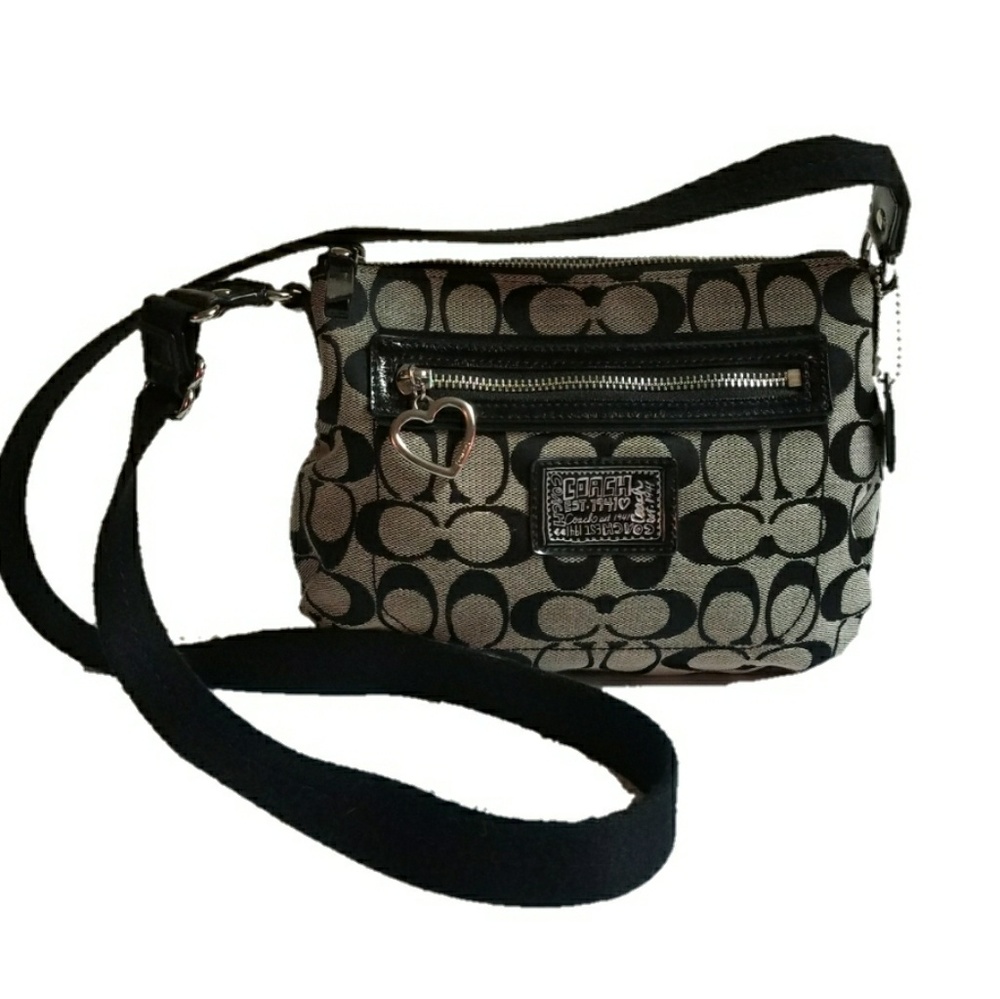 COACH poppy daisy crossbody legacy fabric small